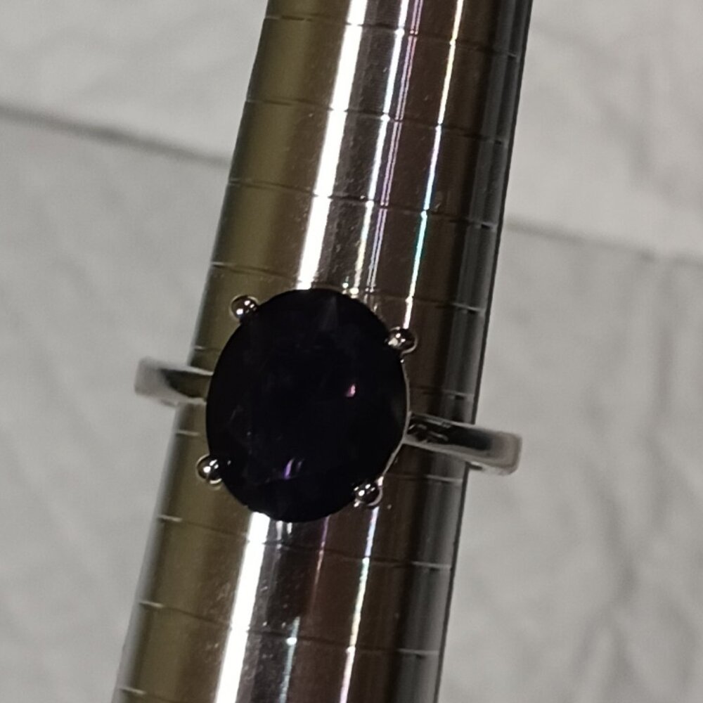 NWOT Silver Amethyst Fashion Jewelry Solitaire Ring Size 7.75 - Picture 13 of 15